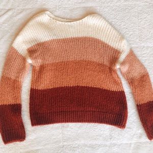 Striped knit sweater